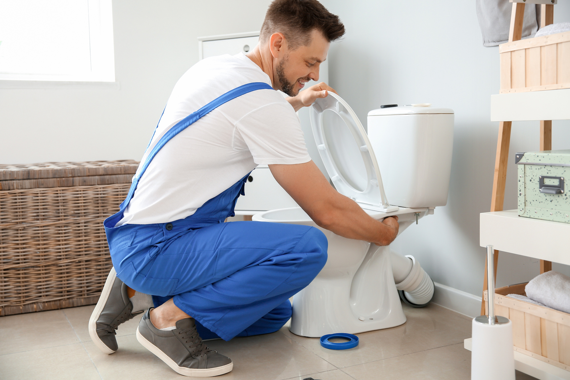 clogged toilet plumber​