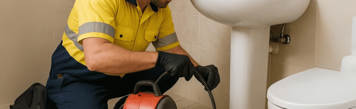 how do plumbers clear blocked drains​
