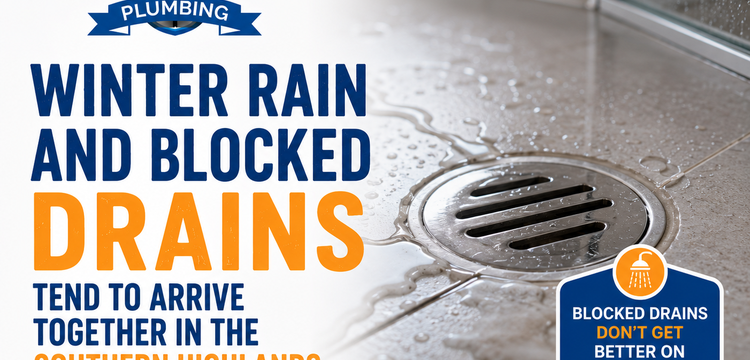 Winter rain and blocked drains in the Southern Highlands