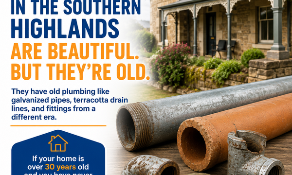 Older homes in the Southern Highlands plumbing inspection